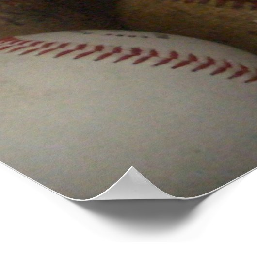 Baseball (aanpassen) poster (Hoek)