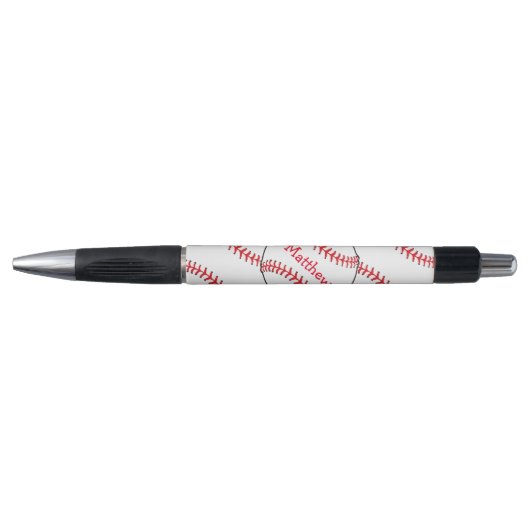 Baseball Abstracte Rubber Grip Pen (Voorkant)