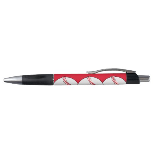 Baseball Abstracte Rubber Grip Pen (Bovenkant)