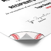Baseball Achievement Award Certificaat - Instant Poster (Hoek)