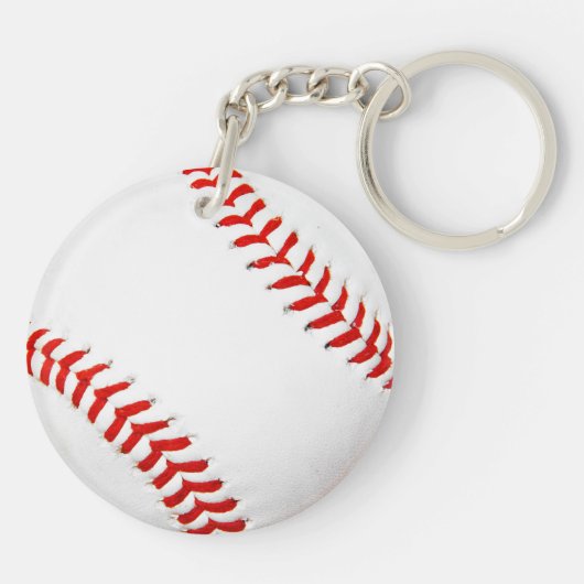 Baseball Acrylische Sleutelhanger (Achterkant)