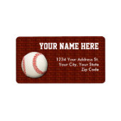 Baseball-Adresetiketten Etiket (Voorkant)