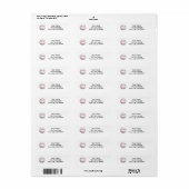 Baseball-Adresetiketten Etiket (Full Sheet)
