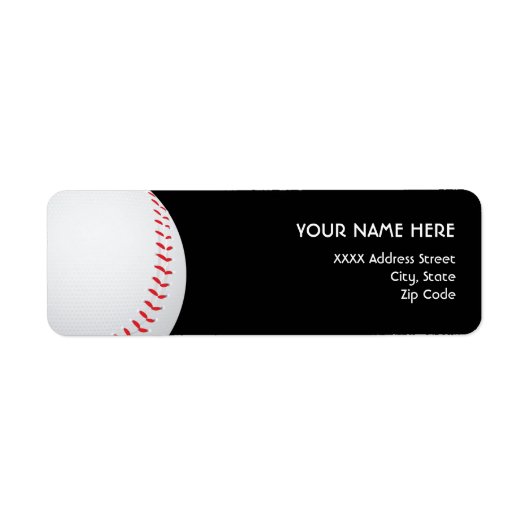 Baseball-Adresetiketten Etiket (Voorkant)