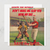 Baseball Afbeelding FP 1840 Save The Date (Voorkant / Achterkant)