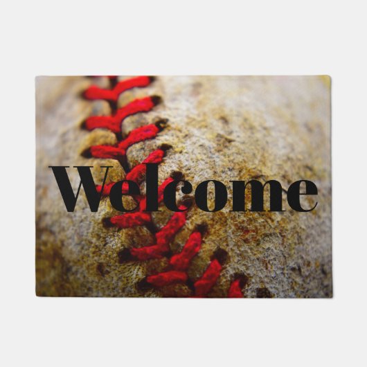 Baseball-afbeelding welkom-hormoon deurmat (Voorkant)