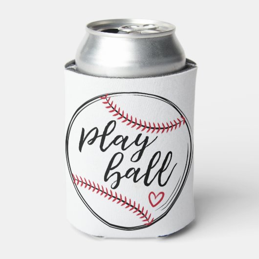 Baseball afspelen, persoonlijke naamnummers - GLS Blikjeskoeler (Blikje Voorkant)