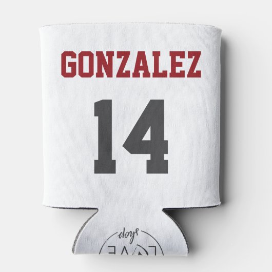 Baseball afspelen, persoonlijke naamnummers - GLS Blikjeskoeler (Achterkant)