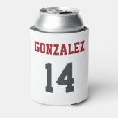 Baseball afspelen, persoonlijke naamnummers - GLS Blikjeskoeler (Blikje Achterkant)