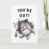 Baseball-Afstuderen-congraten Kaart (Voorkant)