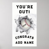 Baseball Afstuderen Poster (Voorkant)