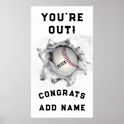Baseball Afstuderen Poster (Voorkant)
