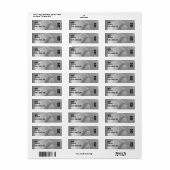 Baseball Afstuderen retouradres Etiket (Full Sheet)