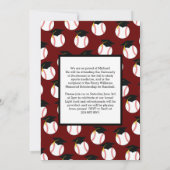 Baseball Afstuderen Sport Maroon White Kaart (Achterkant)