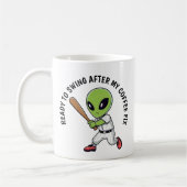 Baseball Alien Koffiemok (Links)