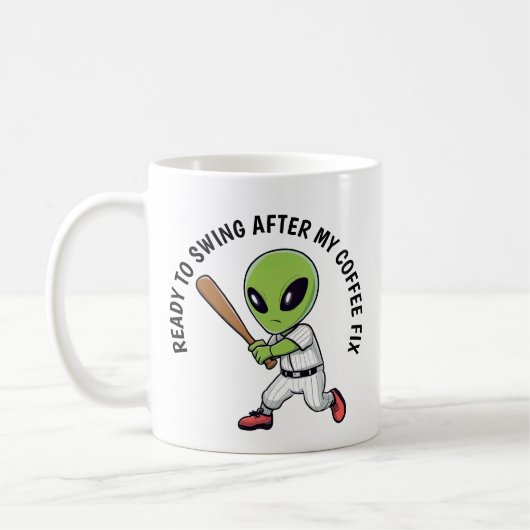 Baseball Alien Koffiemok (Links)