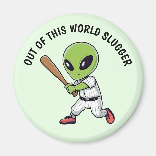 Baseball Alien Magneet (Voorkant)