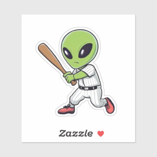 Baseball Alien Sticker (Vel)