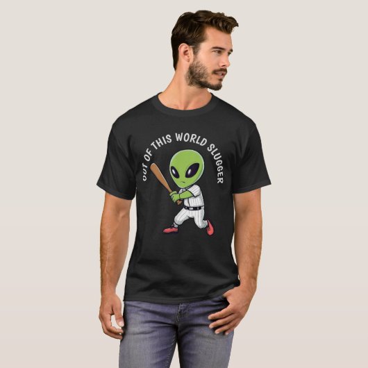 Baseball Alien T-shirt (Voorkant volledig)