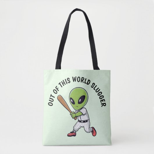 Baseball Alien Tote Bag (Voorkant)