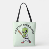 Baseball Alien Tote Bag (Achterkant)