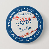 Baseball All American Dad & Date Ronde Button 7,6 Cm (Voorkant)