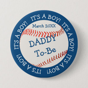 Baseball All American Dad & Date Ronde Button 7,6 Cm