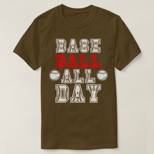 Baseball All Day Baseball Lover T-shirt (Design voorkant)