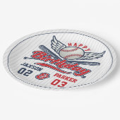 Baseball All Star Joint Verjaardag Papieren Bordje (Gekanteld)
