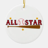 Baseball All Star Keramisch Ornament (Voorkant)