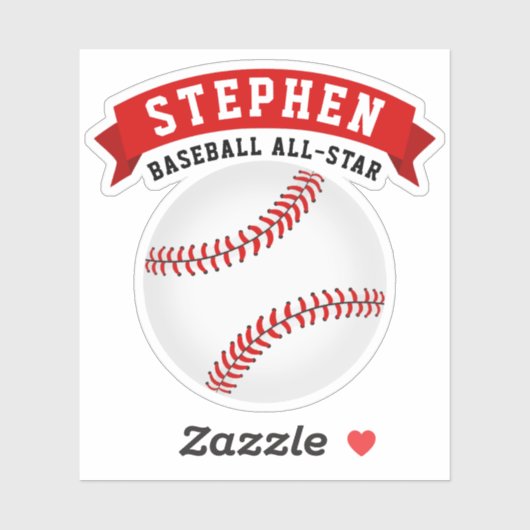 Baseball All-Star Name Sticker (Vel)