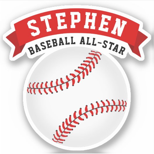 Baseball All-Star Name Sticker (Voorkant)