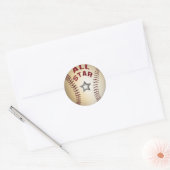 Baseball All Star Ronde Sticker (Envelop)