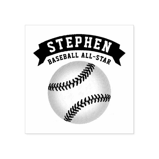 Baseball All-Star Rubberstempel (Afrduk)