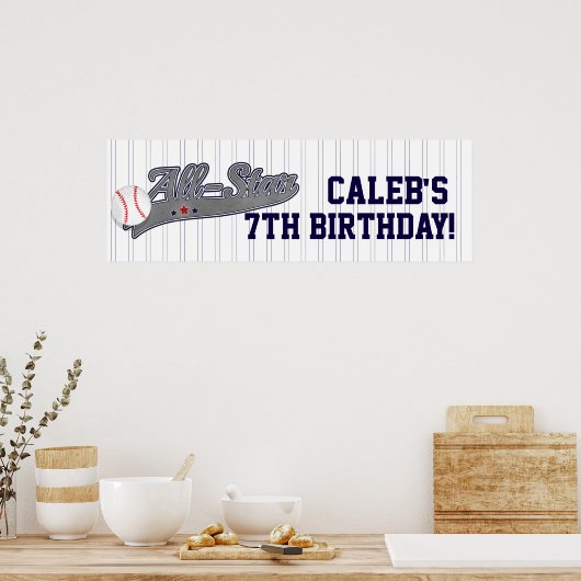 Baseball ALL-STAR-sport Aangepaste persoonlijke pa Poster (Keuken)