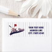 Baseball ALL-STAR Sports Invitation Labels (Insitu)