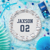  Baseball All Star Verjaardag Navy Papieren Bordje (Feest)