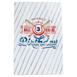 Baseball All-Star Verjaardag Party Gift Bag Medium Cadeauzakje