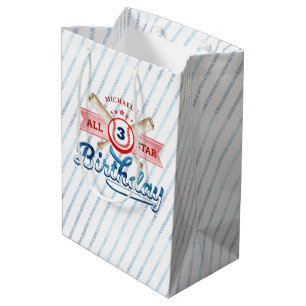 Baseball All-Star Verjaardag Party Gift Bag Medium Cadeauzakje