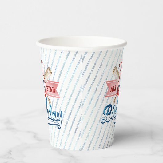 Baseball All-Star Verjaardag Party Papieren Cups Papieren Bekers (Rechts)