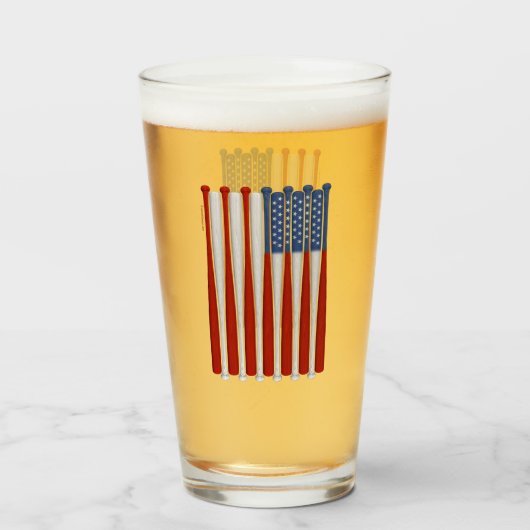 Baseball America (VS) Glass Glas (Voorkant gevuld)