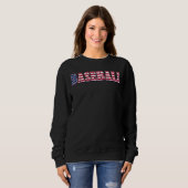 Baseball American Flag  Baseball Trui (Voorkant volledig)