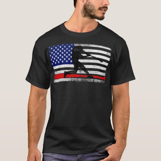 Baseball american flag gifts baseball player 2021 t-shirt (Voorkant)