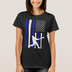 Baseball American Flag Player Flag Baseball Pa Fa T-shirt