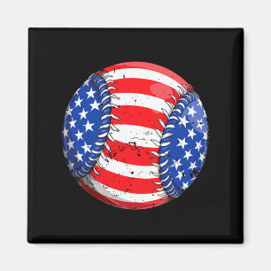 Baseball amerikaanse vlag 4 juli jongens mannen re magneet