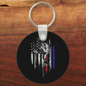 Baseball Amerikaanse Vlag Werper Usa Pitching 4e V Sleutelhanger (Voorkant)