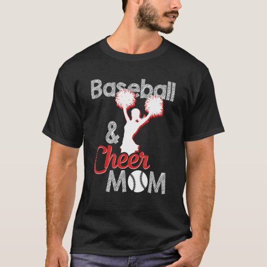 Baseball And Cheer Mom Shirt, Baseball Lover, Moth T-shirt (Voorkant)