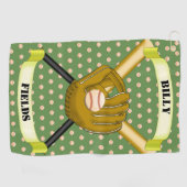 Baseball and Glove Sport Towel Golfhanddoek (Horizontaal)