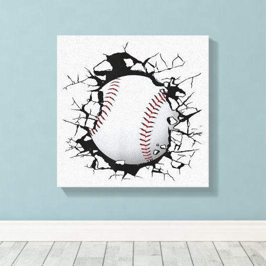 Baseball Apparel - Baseball Canvas Afdruk (Insitu (Houten vloer))