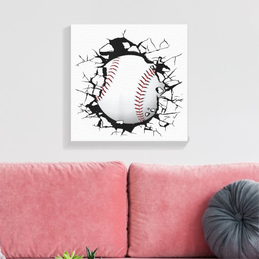 Baseball Apparel - Baseball Canvas Afdruk (Insitu (Woonkamer))